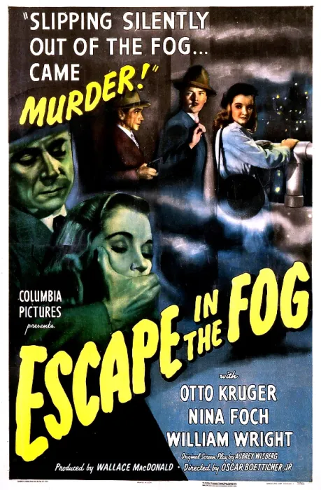Framed Print : ESCAPE IN THE FOG, US poster, from left: Nina Foch, Konstantin Shayne, 1945