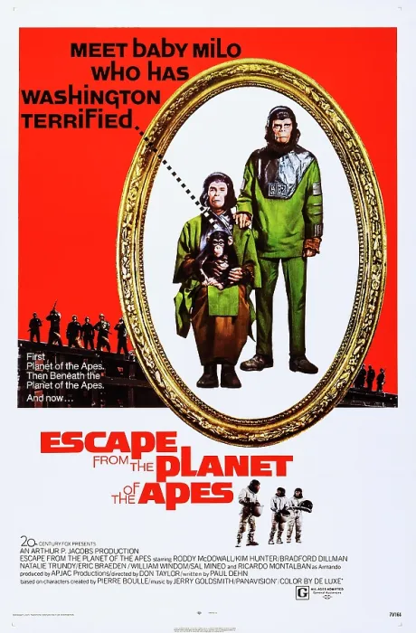 Framed Print : ESCAPE FROM THE PLANET OF THE APES, Kim Hunter, Roddy McDowall, 1971, TM and Copyright 20th Century Fox Film Corp. All rights reserved. / courtesy Everett Collection
