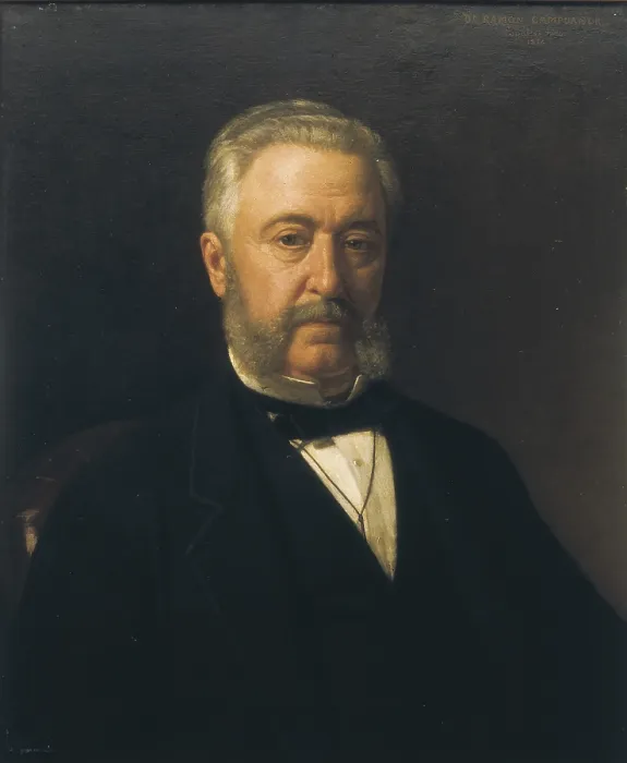 Framed Print : ESPALTER Y RULL, Joaquin (1809-1880). Ramon de Campoamor. 1870s. Oil on canvas. SPAIN. Madrid. Madrid Atheneum. - CAGP / Iberfoto / Everett Collection (397882)**US SALES ONLY**