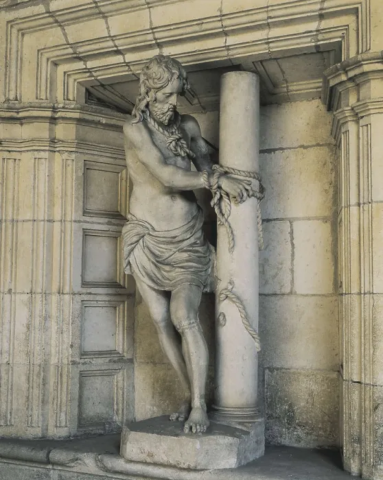 Framed Print : ESPINOSA, Miguel de (16th century). Christ at the Column. 1537. SPAIN. Carrin de los Condes. Monastery of San Zoilo. Sculpture located at the Crujas Cloister. Renaissance art
