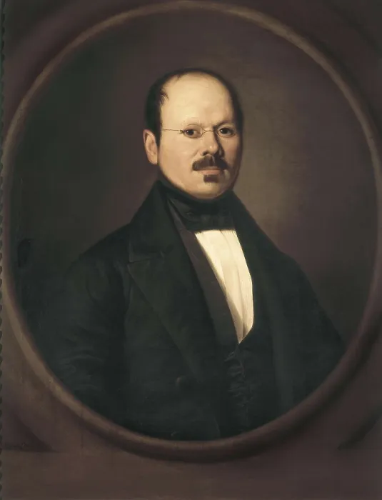 Framed Print : ESQUIVEL Y SUAREZ DE URBINA, Antonio Mara (1806-1857). Portrait of Antonio Benavides. Romanticism. Oil on canvas. SPAIN. Madrid. Royal Academy of History