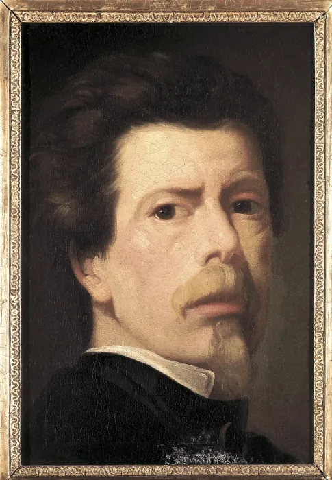 Framed Print : ESQUIVEL Y SUAREZ DE URBINA, Antonio Maria (1806-1857). Self-portrait. Romanticism. Oil on canvas. - Iberfoto / Everett Collection (395170)**US SALES ONLY**