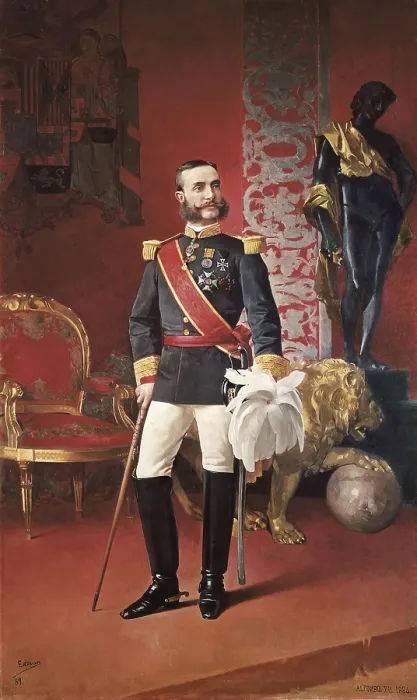 Framed Print : ESTEBAN, Hermenegildo (19th century). Portrait of Alfonso XII. 1889. Oil on canvas. AISA / Everett Collection**US SALES ONLY**