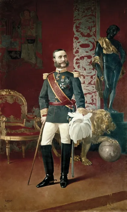 Framed Print : ESTEBAN, Hermenegildo (19th century). Portrait of Alfonso XII. 1889. Oil on canvas. - Iberfoto / Everett Collection (290016)**US SALES ONLY**