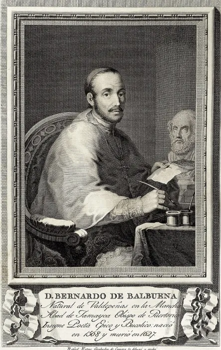 Framed Print : ESTEVE VILELLA, Rafael (1772-1847). Portrait of Bernardo de Balbuena. 1791. Engraving. SPAIN. Madrid. National Library. AISA / Everett Collection**US SALES ONLY**
