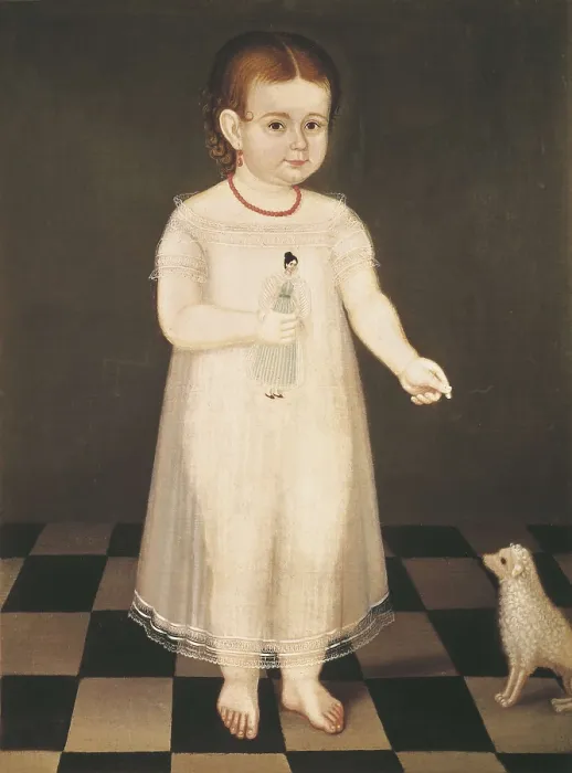 Framed Print : ESTRADA, Jos Mara (1810-1862). Young Girl with a doll. 1838. Oil on canvas. MEXICO. Mexico City. Fine Arts Palace. AISA / Everett Collection**US SALES ONLY**