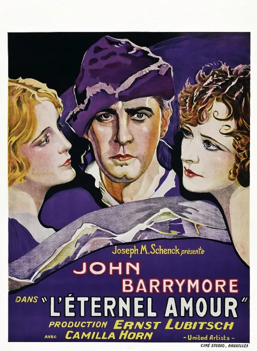 Framed Print : ETERNAL LOVE (aka L'ETERNEL AMOUR), center: John Barrymore on Belgian poster art, 1929 Framed Print : ETERNAL LOVE (aka L'ETERNEL AMOUR), center: John Barrymore on Belgian poster art, 1929