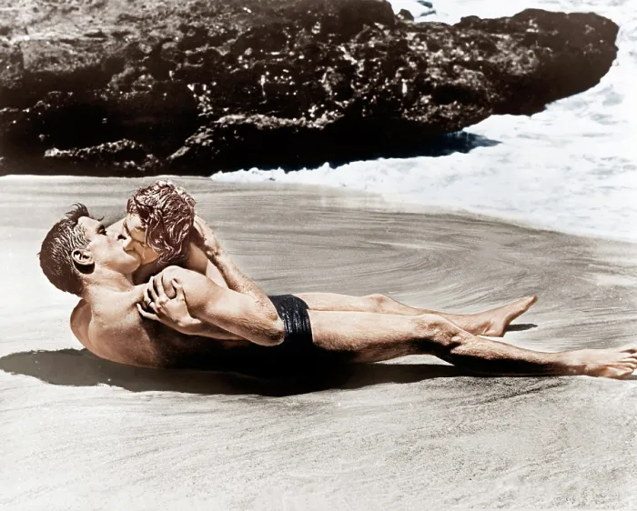 Framed Print : FROM HERE TO ETERNITY, from left: Burt Lancaster, Deborah Kerr, 1953 Framed Print : FROM HERE TO ETERNITY, from left: Burt Lancaster, Deborah Kerr, 1953