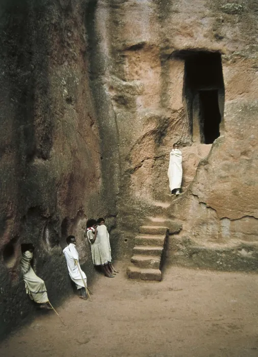 Framed Print : ETHIOPIA. AMHARA. Lalibela. Faithful resting. AISA / Everett Collection**US SALES ONLY** Framed Print : ETHIOPIA. AMHARA. Lalibela. Faithful resting. AISA / Everett Collection**US SALES ONLY**