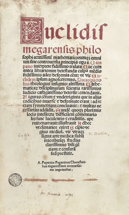 Framed Print : EUCLID (c. 300 BC). 'Elements'. Latin edition. SPAIN. Barcelona. Biblioteca de Catalunya (National Library of Catalonia). AISA / Everett Collection**US SALES ONLY** Framed Print : EUCLID (c. 300 BC). 'Elements'. Latin edition. SPAIN. Barcelona. Biblioteca de Catalunya (National Library of Catalonia). AISA / Everett Collection**US SALES ONLY**
