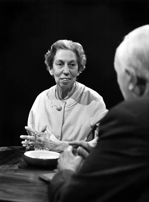 Framed Print : Eudora Welty in a 1963 appearance on CAMERA THREE, with host James MacAndrew.. Courtesy: CSU Archives / Everett Collection Framed Print : Eudora Welty in a 1963 appearance on CAMERA THREE, with host James MacAndrew.. Courtesy: CSU Archives / Everett Collection
