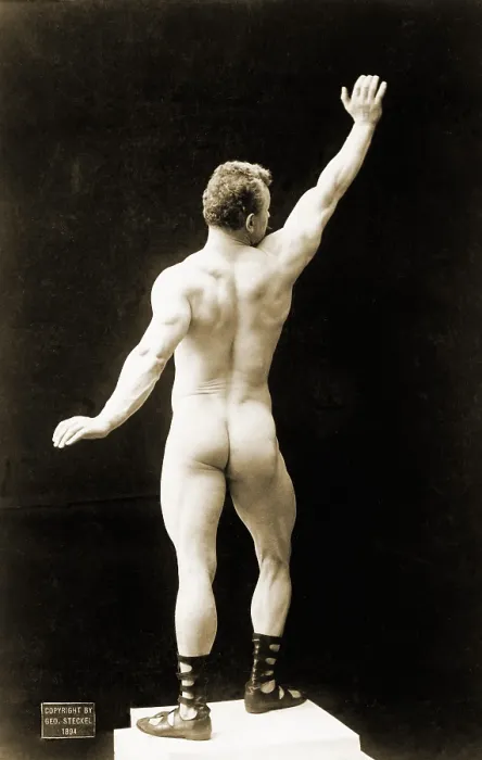 Framed Print : Eugen Sandow (1867-1925), father of bodybuilding, disclosed his methods in his book, Sandow's System of Physical Training. 1894 photo