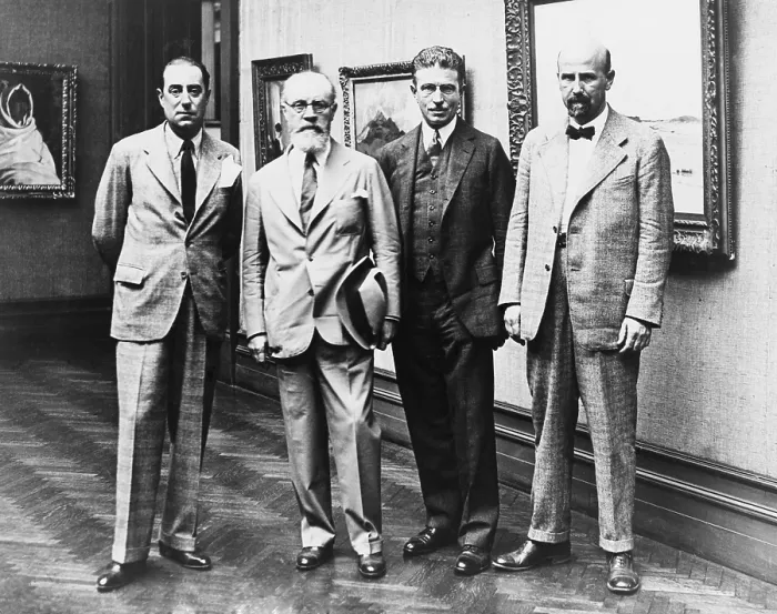 Framed Print : European artists, members of the jury of award for the 29th Carnegie Institute International in Washington in the Corcoran Art Gallery