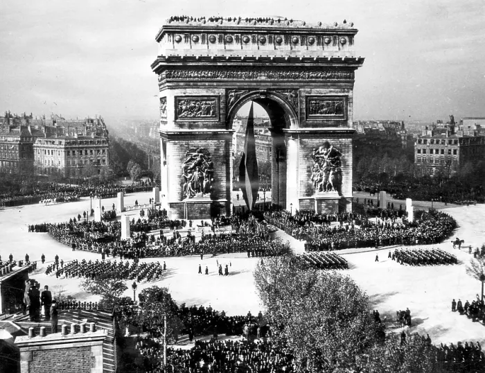 Framed Print : EV1944 - The Arc de Triomphe during an Armistice Day Celebration, Paris, France, sometime between the end of WWI and 1940 in Paris. Courtesy: CSU Archives / Everett Collection Framed Print : EV1944 - The Arc de Triomphe during an Armistice Day Celebration, Paris, France, sometime between the end of WWI and 1940 in Paris. Courtesy: CSU Archives / Everett Collection