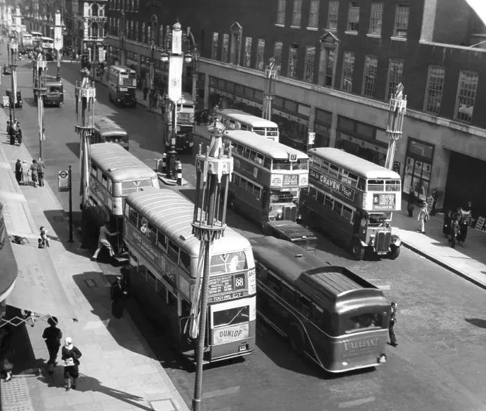 Framed Print : EV1972 - Buses on Oxford Street, London England, May 1937. Courtesy: CSU Archives / Everett Collection Framed Print : EV1972 - Buses on Oxford Street, London England, May 1937. Courtesy: CSU Archives / Everett Collection