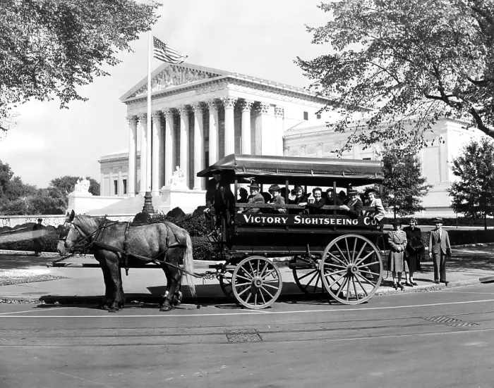 Framed Print : EV1996 - James J. Grace, sightseeing guide in Washington D.c. since 1897, circa 1942. Courtesy: CSU Archives  /  Everett Collection