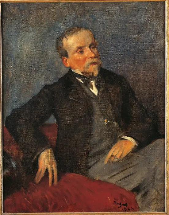 Framed Print : Evariste de Valernes, Painter and Friend of the Artist, by Edgar Degas, 1868, 19th Century, oil on canvas, cm 59 x 46 - France, Ile de France, Paris, Muse dOrsay. All
