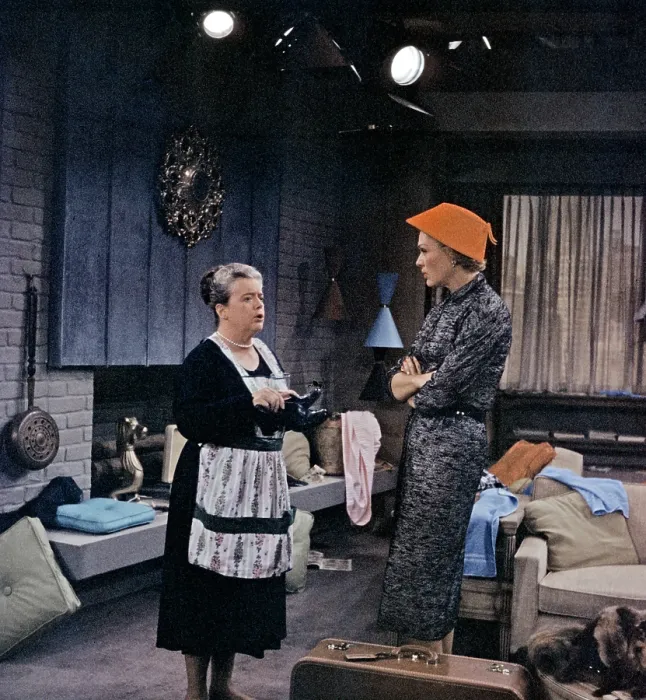 Framed Print : THE EVE ARDEN SHOW, from left: Frances Bavier, Eve Arden, 1957-1958