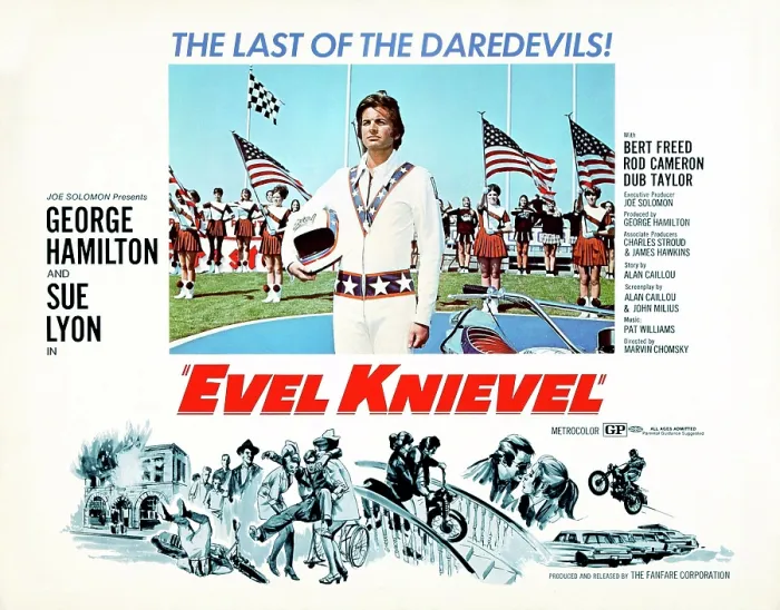 Framed Print : EVEL KNIEVEL, George Hamilton, 1971