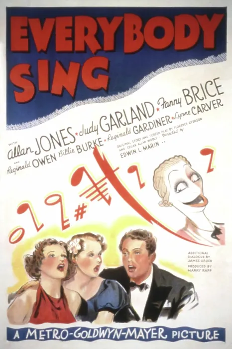 Framed Print : EVERYBODY SING, Allan Jones, Fanny Brice, Judy Garland, Lynne Carver, 1938