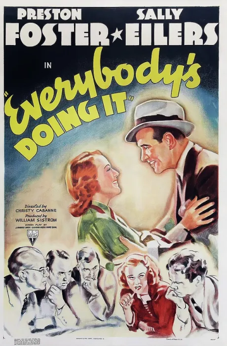 Framed Print : EVERYBODY'S DOING IT, US poster art, top from left: Sally Eilers, Preston Foster; bottom, second from right: Sally Eilers, 1938