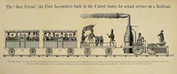Framed Print : The Exciting Trial of Speed between Mr. Peter Cooper's Locomotive, Tom thumb, and one of Stockton & Stoke's Horse-Cars