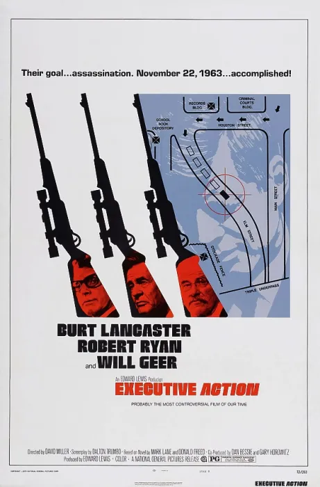 Framed Print : EXECUTIVE ACTION, US poster art, from left: Burt Lancaster, Robert Ryan, Will Geer, 1973 Framed Print : EXECUTIVE ACTION, US poster art, from left: Burt Lancaster, Robert Ryan, Will Geer, 1973