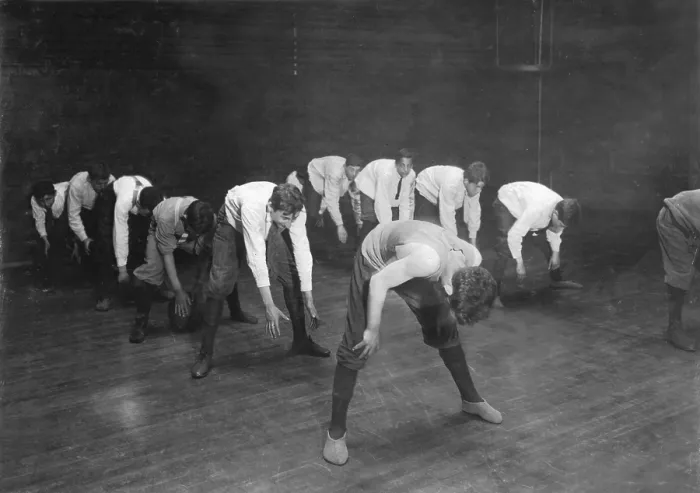 Framed Print : Exercising, original caption: A game in the gymnasium. Henry St. Settlement, New York City, photograph by Lewis Wickes Hine, May, 1910 Framed Print : Exercising, original caption: A game in the gymnasium. Henry St. Settlement, New York City, photograph by Lewis Wickes Hine, May, 1910