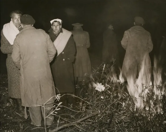 Framed Print : Exiled defeated Republican soldiers encamped at Boulou, France. Spanish Civil War. Feb. 7, 1939. (BSLOC_2014_7_48)