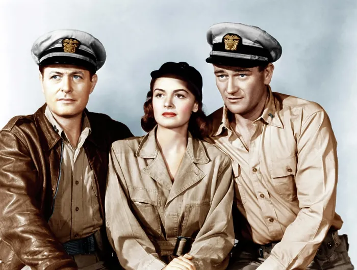 Framed Print : THEY WERE EXPENDABLE, from left: Robert Montgomery, Donna Reed, John Wayne, 1945 Framed Print : THEY WERE EXPENDABLE, from left: Robert Montgomery, Donna Reed, John Wayne, 1945