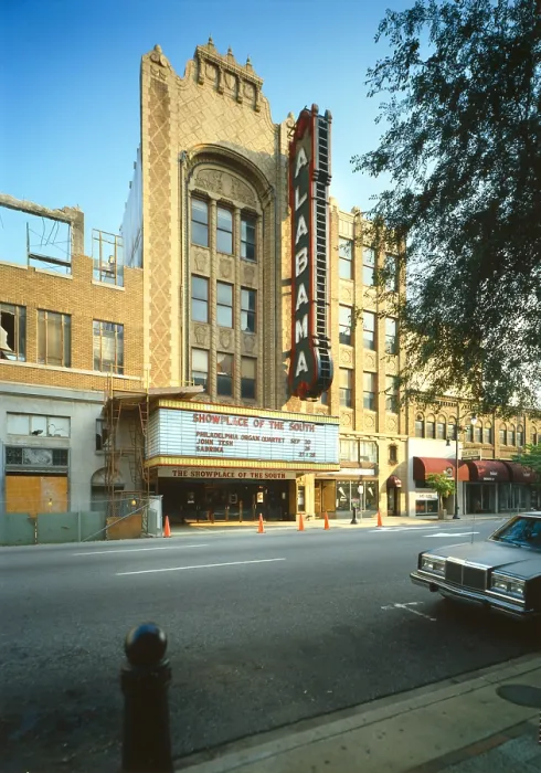 Framed Print : Exterior of the Alabama Theatre, marquee reads: Showplace of the South, Birmingham, Alabama, erected in 1927, photograph circa 1990s