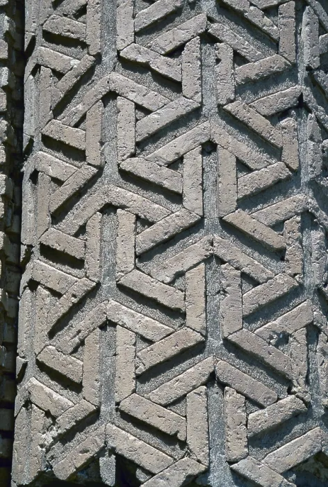 Framed Print : Exterior Decoration of Western Mausoleum, 1093, 11th Century, mixed technique - Detail Framed Print : Exterior Decoration of Western Mausoleum, 1093, 11th Century, mixed technique - Detail