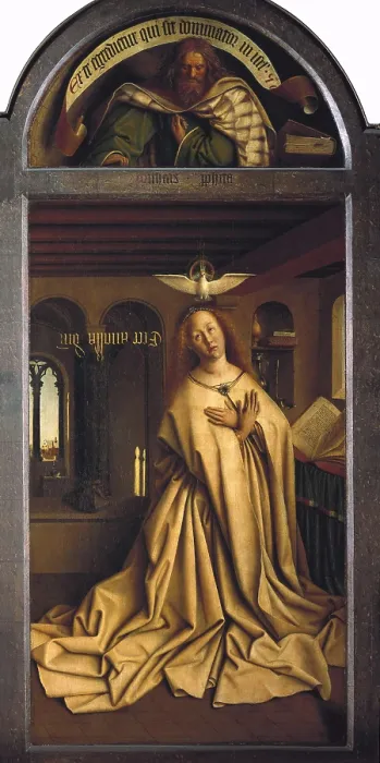 Framed Print : EYCK, Jan van (1390-1441); EYCK, Hubert van (1370-1426). The Ghent Altarpiece or Adoration of the Mystic Lamb. 1425-1432. BELGIUM. Ghent. Saint Bavo Cathedral