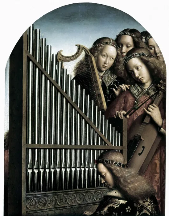 Framed Print : EYCK, Jan van (1390-1441); EYCK, Hubert van (1370-1426). The Ghent Altarpiece or Adoration of the Mystic Lamb. 1425-1432. BELGIUM. Ghent. Saint Bavo Cathedral