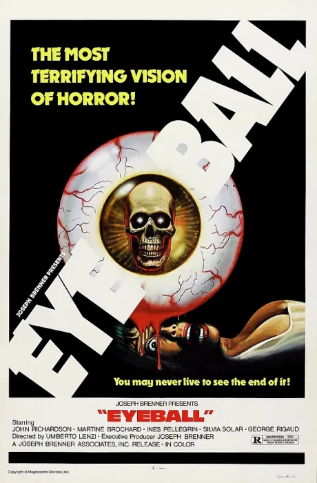 Framed Print : EYEBALL, (aka GATTI ROSSI IN UN LABIRINTO DI VETRO), US poster, 1975