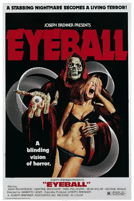Framed Print : EYEBALL, (aka GATTI ROSSI IN UN LABIRINTO DI VETRO), US poster, 1975