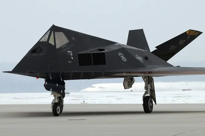 Framed Print : F-117 Nighthawk stealth fighter during its retirement ceremony at Wright-Patterson Air Force Base Ohio