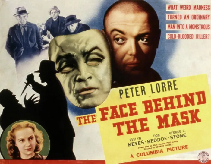 Framed Print : THE FACE BEHIND THE MASK, Peter Lorre, Evelyn Keyes, 1941