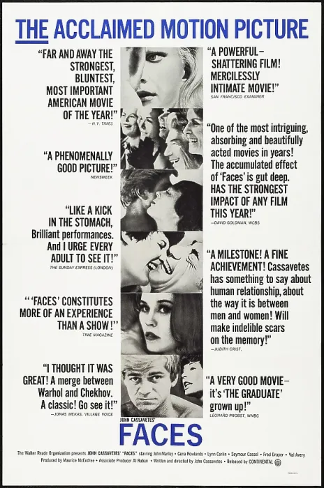 Framed Print : FACES, Gena Rowlands (top), bottom from left: Seymour Cassel, Lynn Carlin, 1968 Framed Print : FACES, Gena Rowlands (top), bottom from left: Seymour Cassel, Lynn Carlin, 1968