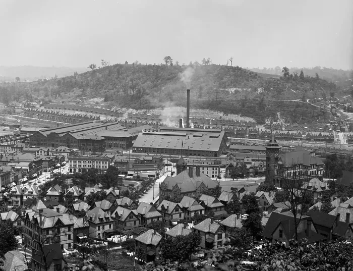 Framed Print : Factory complex of the Westinghouse Air Brake Co. Wilmerding, PA, c. 1905. The community developed around the factory established the late 1880s Framed Print : Factory complex of the Westinghouse Air Brake Co. Wilmerding, PA, c. 1905. The community developed around the factory established the late 1880s