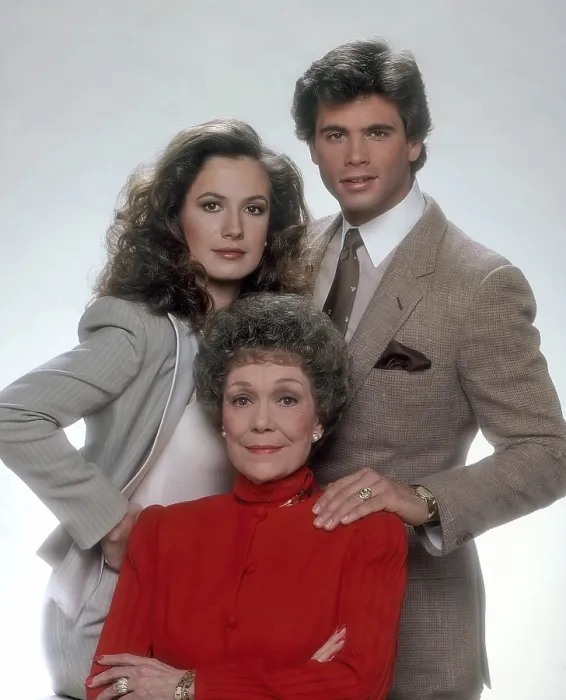 Framed Print : FALCON CREST, from left: Ana Alicia, Jane Wyman, Lorenzo Lamas, (1982), 1981-1990