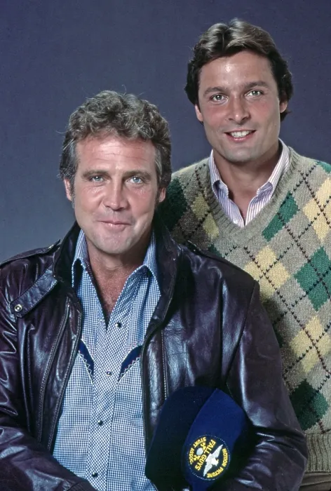 Framed Print : THE FALL GUY, from left: Lee Majors, Douglas Barr, 1981-86