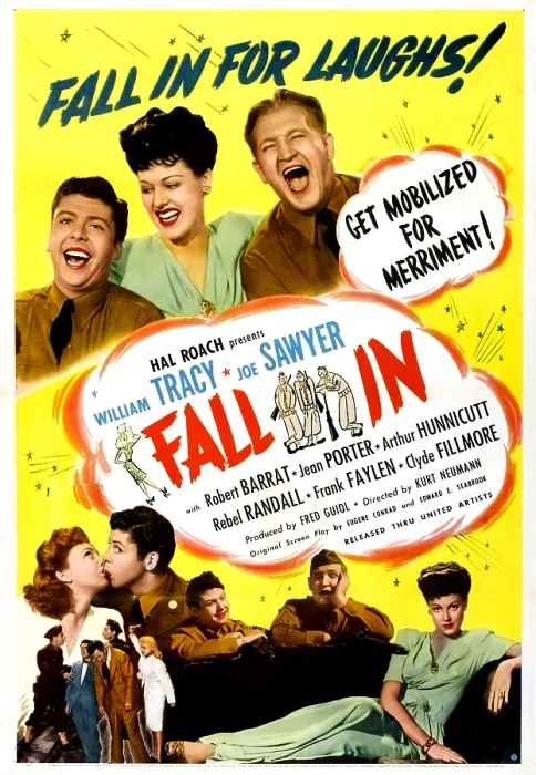 Framed Print : FALL IN, US poster, top from left: William Tracy, Rebel Randall, Joe Sawyer, 1942 Framed Print : FALL IN, US poster, top from left: William Tracy, Rebel Randall, Joe Sawyer, 1942