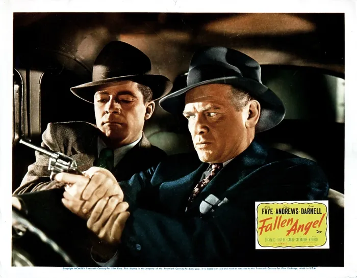 Framed Print : FALLEN ANGEL, Dana Andrews, Charles Bickford, 1945, TM and copyright 20th Century Fox Film Corp. All rights reserved.  /  Courtesy: Everett Collection