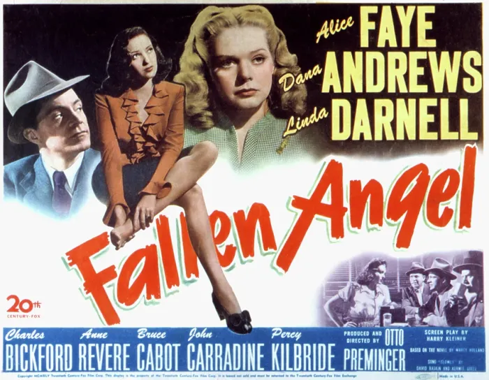 Framed Print : FALLEN ANGEL, Dana Andrews, Linda Darnell, Alice Faye, 1945. TM and Copyright 20th Century Fox Film Corp. All rights reserved. Courtesy: Everett Collection