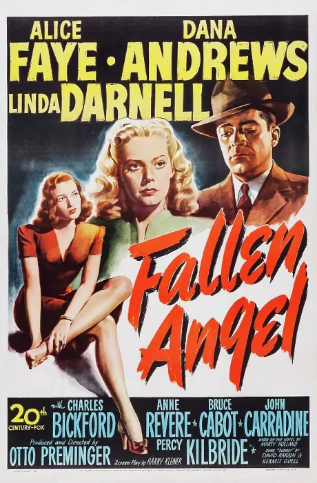 Framed Print : FALLEN ANGEL, Linda Darnell, Alice Faye, Dana Andrews, 1945. TM and Copyright 20th Century Fox Film Corp. All rights reserved. Courtesy: Everett Collection