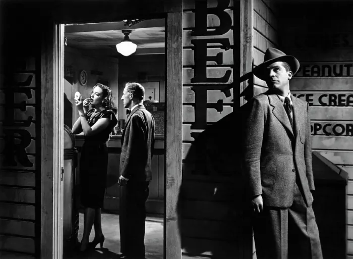 Framed Print : FALLEN ANGEL, Linda Darnell, Percy Kilbride, Dana Andrews, 1945, TM and Copyright (c) 20th Century Fox Film Corp. All rights reserved Framed Print : FALLEN ANGEL, Linda Darnell, Percy Kilbride, Dana Andrews, 1945, TM and Copyright (c) 20th Century Fox Film Corp. All rights reserved
