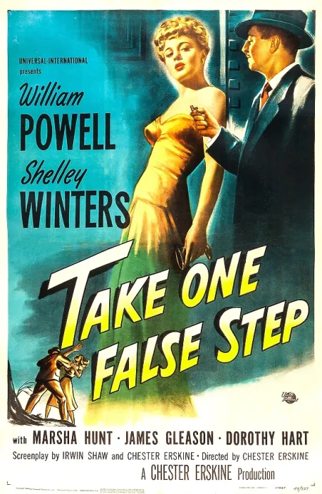 Framed Print : TAKE ONE FALSE STEP, US poster, Shelley Winters, William Powell, 1949 Framed Print : TAKE ONE FALSE STEP, US poster, Shelley Winters, William Powell, 1949