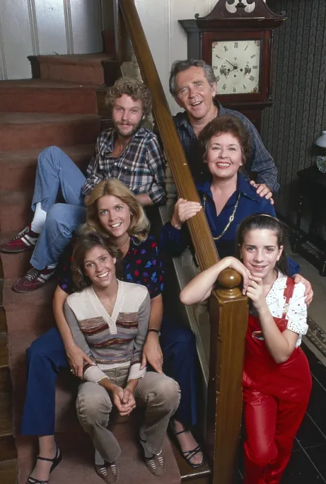 Framed Print : FAMILY, clockwise from top left: Gary Frank, Broderick James, Sada Thompson, Quinn Cummings, Kristy McNichol, Meredith Baxter-Birney, 1976-80 Framed Print : FAMILY, clockwise from top left: Gary Frank, Broderick James, Sada Thompson, Quinn Cummings, Kristy McNichol, Meredith Baxter-Birney, 1976-80