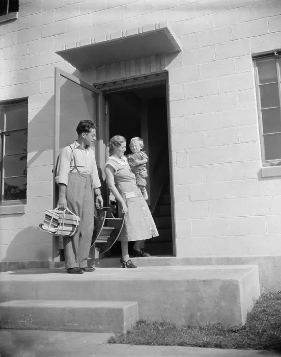 Framed Print : Family moving into their new home at Greenbelt, Maryland, a New Deal planned community, Oct. 1937 Framed Print : Family moving into their new home at Greenbelt, Maryland, a New Deal planned community, Oct. 1937